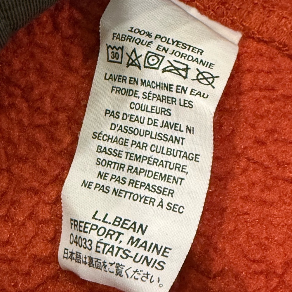 L.L Bean Fleeced Sweater men’s size L-Tall - Picture 10 of 12